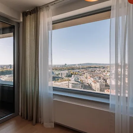 Skau Sky Park Coral By Zaha Hadid 22 Floor 1tower Panoramic View Free Parking * Bratislava