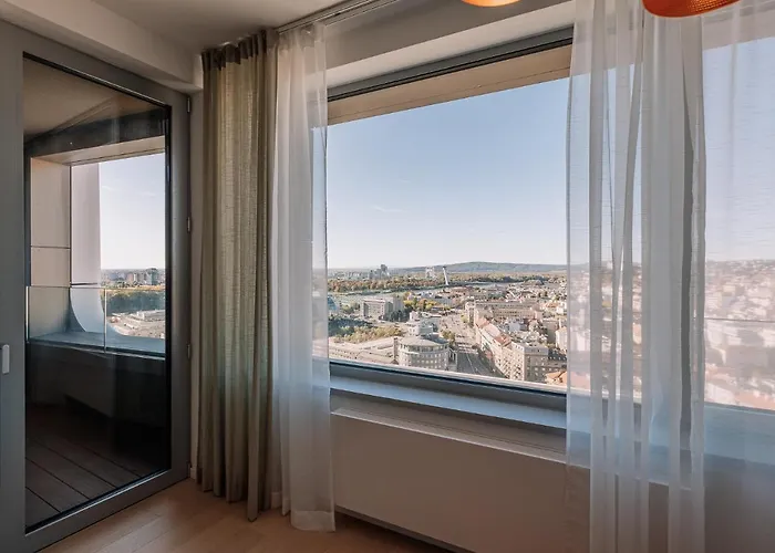 Skau Sky Park Coral By Zaha Hadid 22 Floor 1tower Panoramic View Free Parking * Bratislava